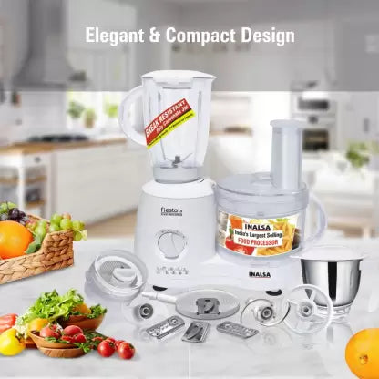Inalsa Fiesta Lx 650 W Food Processor  (White) Inalsa Fiesta Lx 650 W Food Processor  (White)